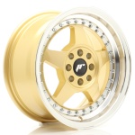 Janta aliaj Japan Racing JR6 15x7 ET25 4x100/108 Gold w/Machined Lip
