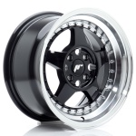 Janta aliaj Japan Racing JR6 15x8 ET25 4x100 Gloss Black w/Machined Lip