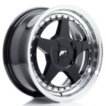 Janta aliaj Japan Racing JR6 16x7 ET20-35 4H BLANK Gloss Black w/Machined Lip