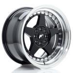 Janta aliaj Japan Racing JR6 16x9 ET20 4x100/108 Gloss Black w/Machined Lip
