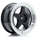 Janta aliaj Japan Racing JR6 17x8 ET20-35 4H BLANK Gloss Black w/Machined Lip