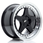 Janta aliaj Japan Racing JR6 17x9 ET20-35 5H BLANK Gloss Black w/Machined Lip