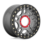 Janta aliaj ATV SSV UTV KMC Powersports GUN METAL WITH GLOSS BLACK RING 15x7 4X137 ET38 CB112.1 KS24057048438BRW