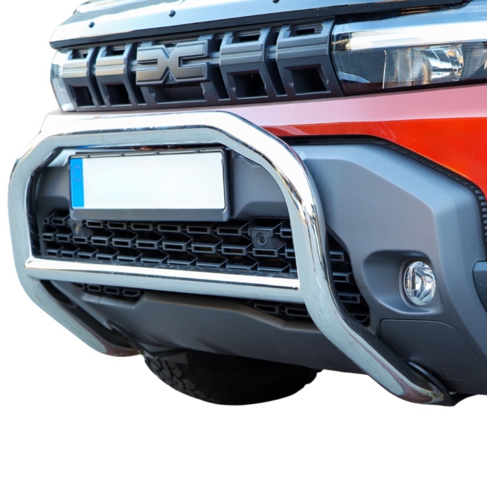 Bullbar fata Dacia Duster 3 4x4 4x2 Hybrid Arp Evo Chrome - imagine 4