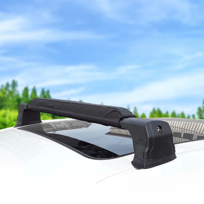 Roof Bar Pad L (85 cm) – Set 2 bucăți cu chingi cu cataramă de fixare (3 m) - imagine 2
