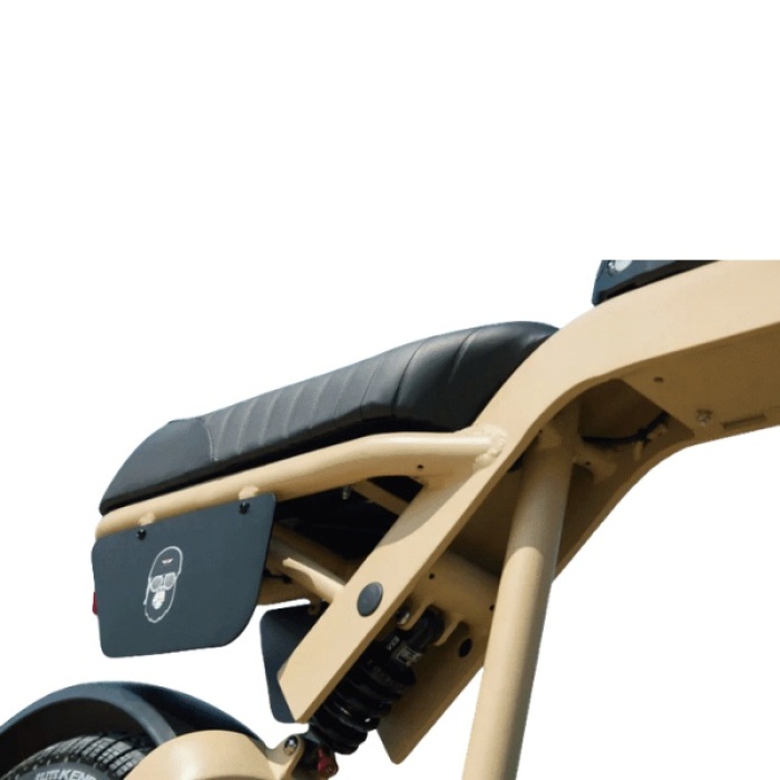 Bicicletă electrică fat bike 20 inch Ape Ryder Baboon Cream, 250W, 48V 14.5Ah, 25 km/h, autonomie 50 km, display LCD - imagine 4