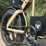 Bicicletă electrică fat bike 20 inch Ape Ryder Baboon Cream, 250W, 48V 14.5Ah, 25 km/h, autonomie 50 km, display LCD - imagine 7