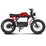 bicicleta electrica cu anvelope late 20 inch Ape Ryder Gibbon Fiery Red vedere laterala