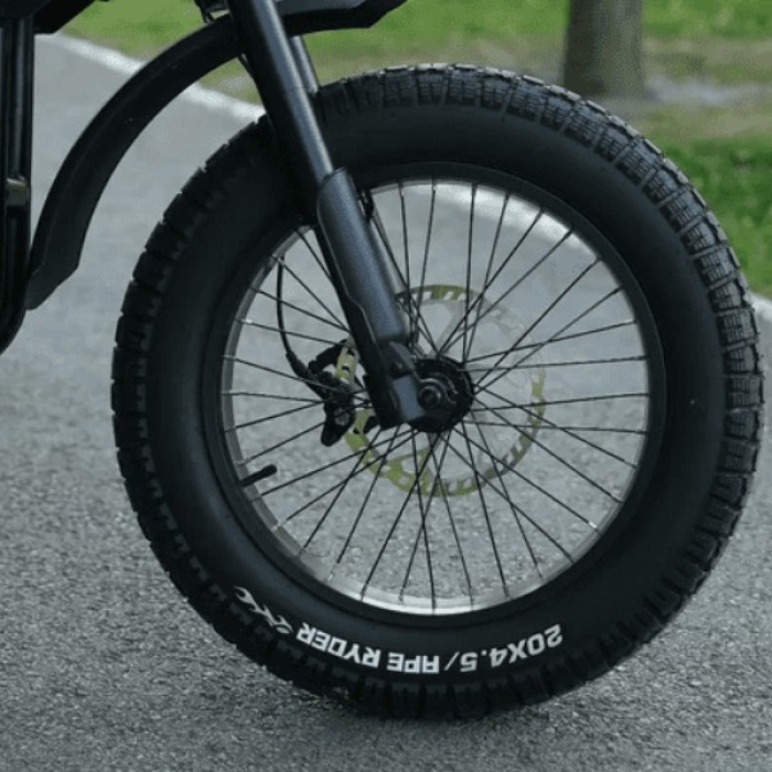 Bicicletă electrică fat bike 20 inch Ape Ryder Gibbon Fiery Red, 250W, 48V 20Ah, 25 km/h, autonomie 70 km, display LCD - imagine 9