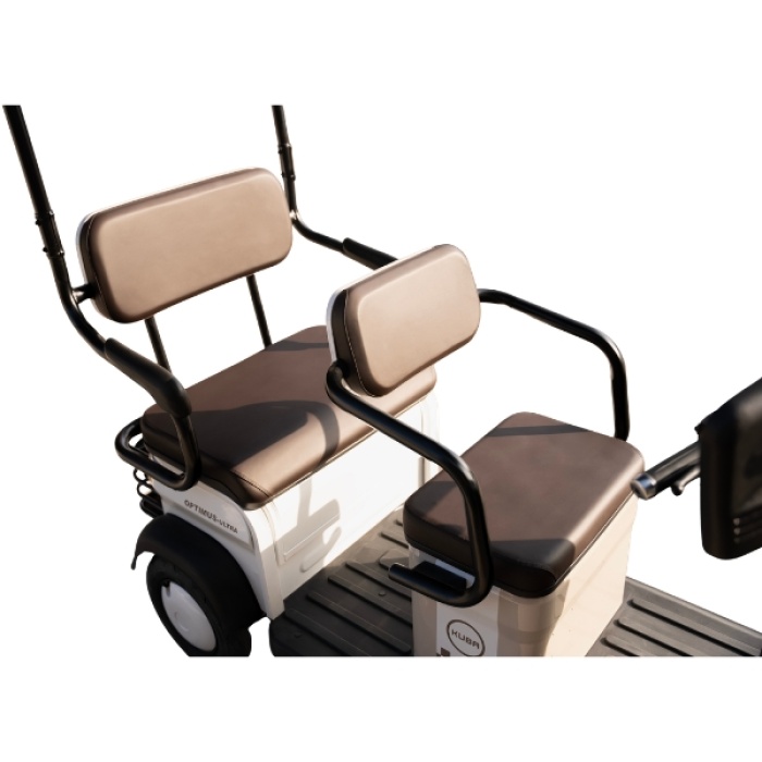 Triciclu electric fără permis 25km/h Kuba Optimus Ultra cabină 2+1 persoane autonomie 50km - imagine 5