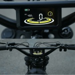 detaliu bicicleta electrica Ape Ryder Gibbon Slate Gray cu display LCD