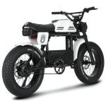 detaliu bicicleta electrica Ape Ryder Gibbon Pure White cu display LCD