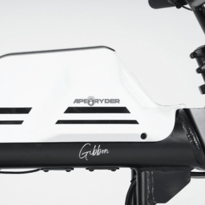 Bicicletă electrică fat bike 20 inch Ape Ryder Gibbon Pure White, 250W, 48V 20Ah, 25 km/h, autonomie 70 km, display LCD - imagine 4
