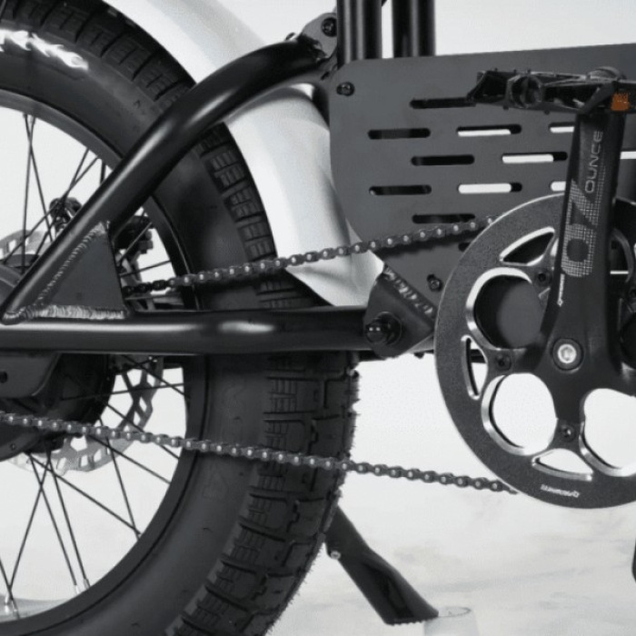 Bicicletă electrică fat bike 20 inch Ape Ryder Gibbon Pure White, 250W, 48V 20Ah, 25 km/h, autonomie 70 km, display LCD - imagine 5