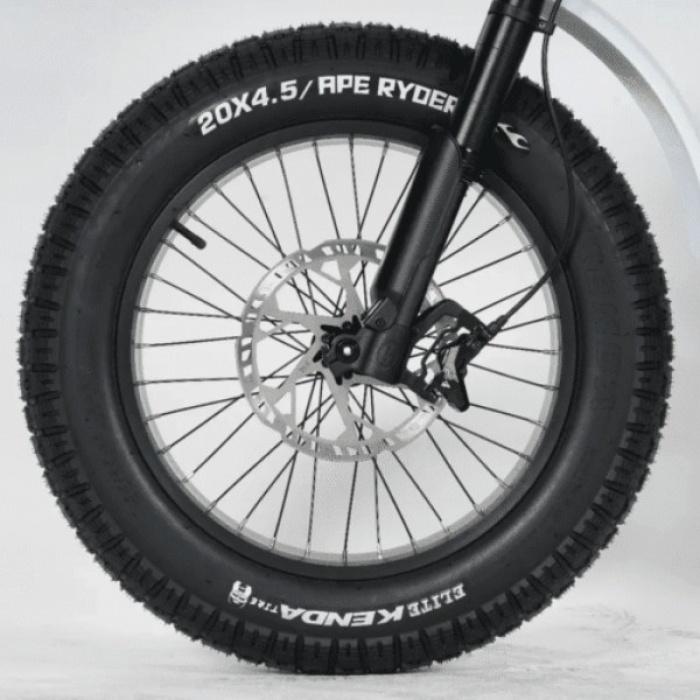 bicicleta electrica Ape Ryder Gibbon Pure White cu roti late 20 inch