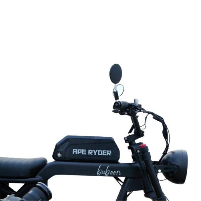Bicicletă electrică Ape Ryder Baboon Black, 250W, 48V 14.5Ah, 25 km/h, autonomie 50 km, roți 20", display LCD - imagine 5