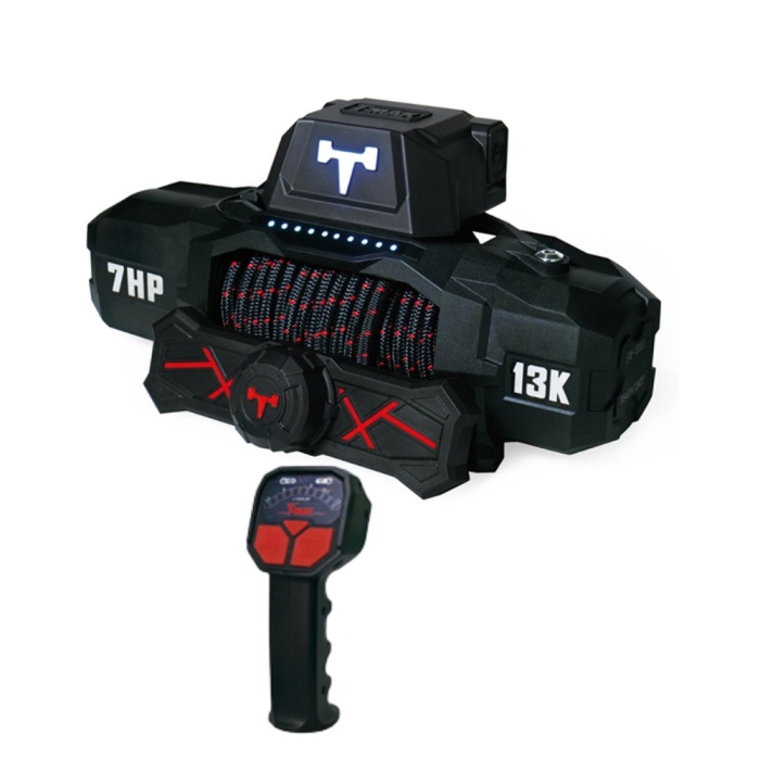 Troliu electric T-Max ForceView Titan 13000 lbs cu cablu Plasma premium și telecomandă wireless