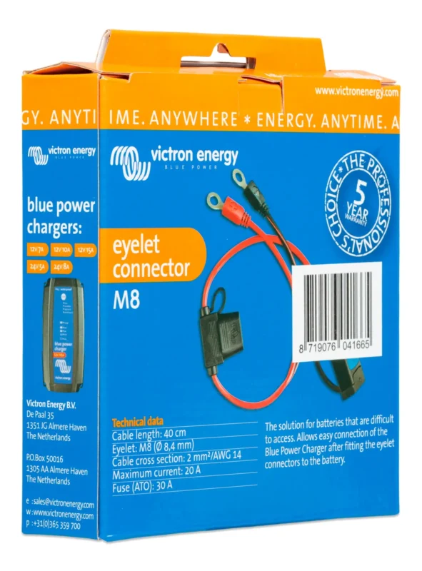 Accesoriu încărcător Victron Energy M8 eyelet connector (with 30A ATO fuse)