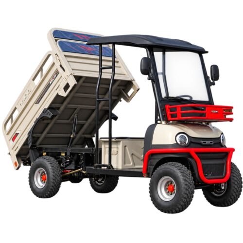 Camionetă electrică fără permis Skyjet VIP Cargo 25km/h 3000W litiu 98km 2 locuri roșu - imagine 7