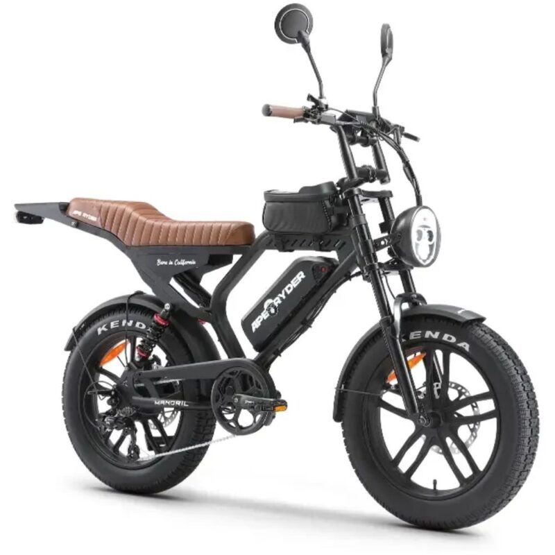 Bicicletă electrică Ape Ryder Mandrill Ultra Black - vedere laterală