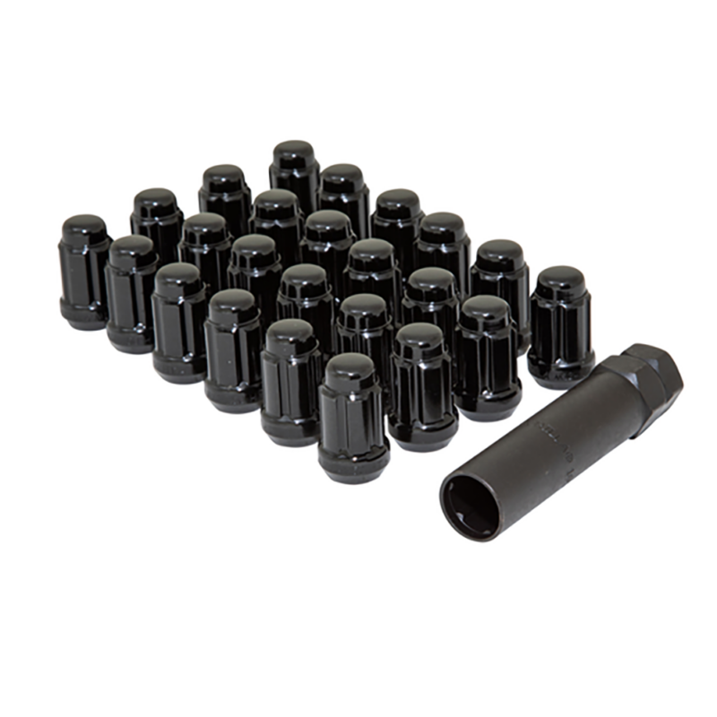 Kit montaj jante cu piulițe spline M12x1,5 6 prezoane negru Gorilla K6CS-12150BGR
