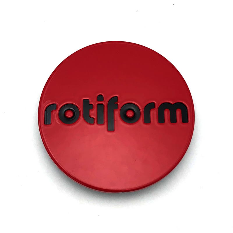 Capac central Rotiform snap-in 60 mm roșu cu logo negru 1003-40RB