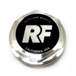 Capac central filetat Rotiform RSE cu logo negru și argintiu 32170-26