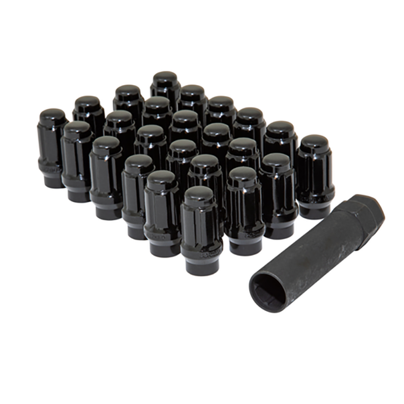 Kit montaj jante cu piulițe spline ET M12x1,5 6 prezoane negru Gorilla K6CES-12150BGR