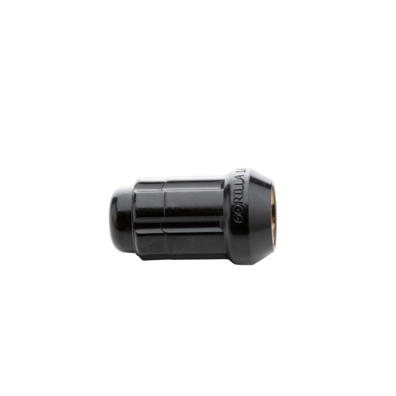 Kit montaj jante cu piulițe spline M12x1,25 4 prezoane negru cu ventile Gorilla K4CS-12125BGR