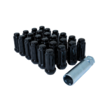 Kit montaj jante cu piulițe spline M14x1,5 6 prezoane camion negru Gorilla K6TS-14150BGR