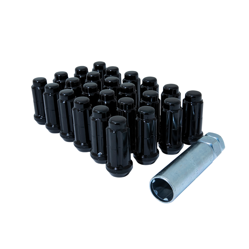 Kit montaj jante cu piulițe spline M14x1,5 6 prezoane camion negru Gorilla K6TS-14150BGR