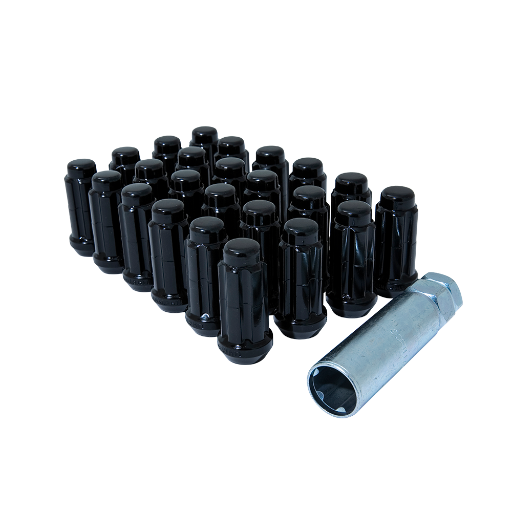 Kit montaj jante cu piulițe spline M14x1,5 6 prezoane camion negru Gorilla K6TS-14150BGR Kit montaj jante cu piulițe spline M14x1,5 6 prezoane camion negru Gorilla K6TS-14150BGR