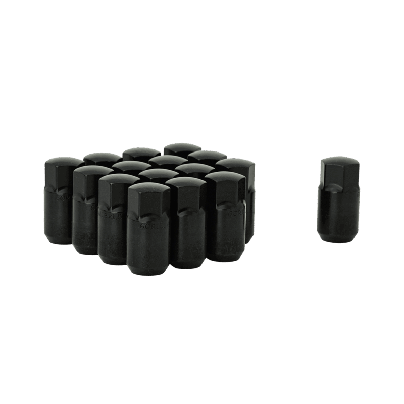 Kit piulițe roată cap hexagon 17 mm extins scurt M12x1,5 4 prezoane negru Gorilla K4XTS-12150B