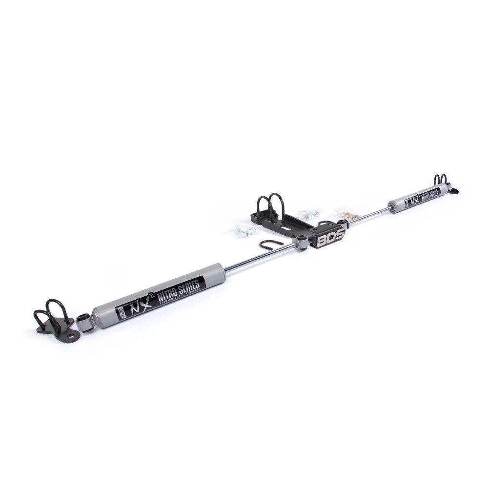 Stabilizator direcție dublu NX2 Jeep Wrangler JK 2007-2018 2 și 4 uși BDS Suspension BDS2027DH Stabilizator direcție dublu NX2 Jeep Wrangler JK 2007-2018 2 și 4 uși BDS Suspension BDS2027DH