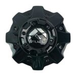 Capac central jantă Fuel Off-Road scurt negru lucios cu nituri negre 1001-79GBR