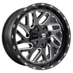 Jantă aliaj Fuel D581 TRITON 24X12 6x135 / 6x139.7 GLOSS BLACK MILLED ET -44 CB 106.1 D58124209847