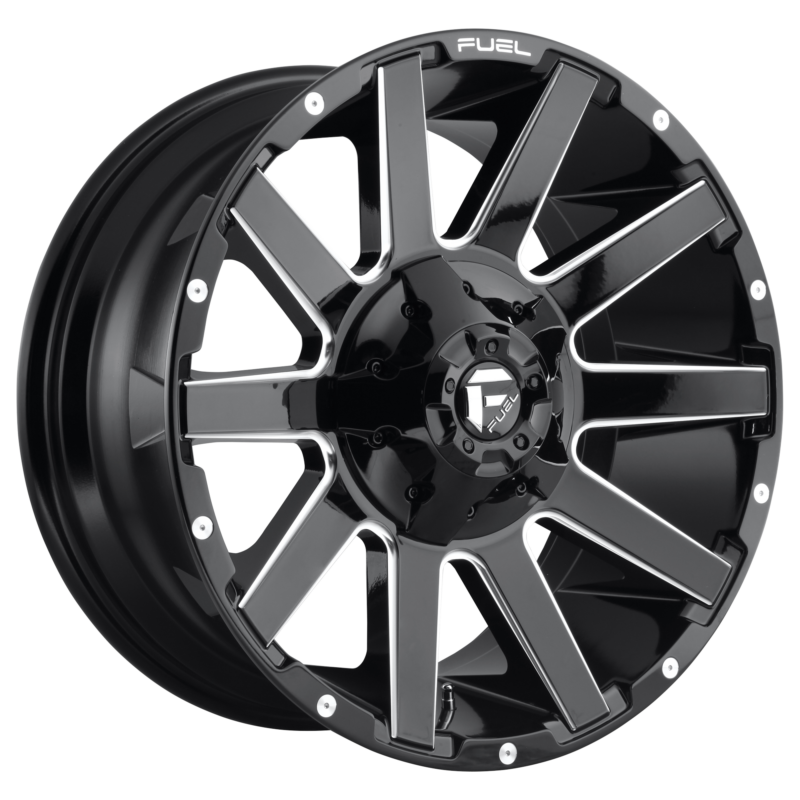 Jantă aliaj Fuel D615 CONTRA 20X9 6x135 / 6x139.7 GLOSS BLACK MILLED ET 20 CB 106.1 D61520909857