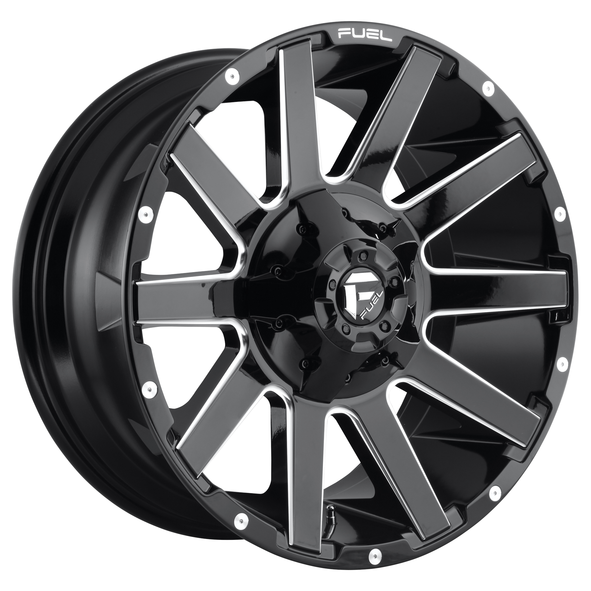 hD615.png Jantă aliaj Fuel D615 CONTRA 20X9 6x135 / 6x139.7 GLOSS BLACK MILLED ET 20 CB 106.1 D61520909857