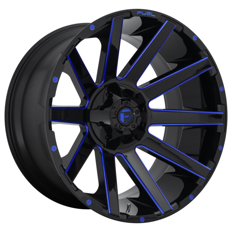 Jantă aliaj Fuel D644 CONTRA 20X10 5x139.7 / 5x150 GLOSS BLACK W/ BLUE TINT ET -18 CB 110.1 D64420007047