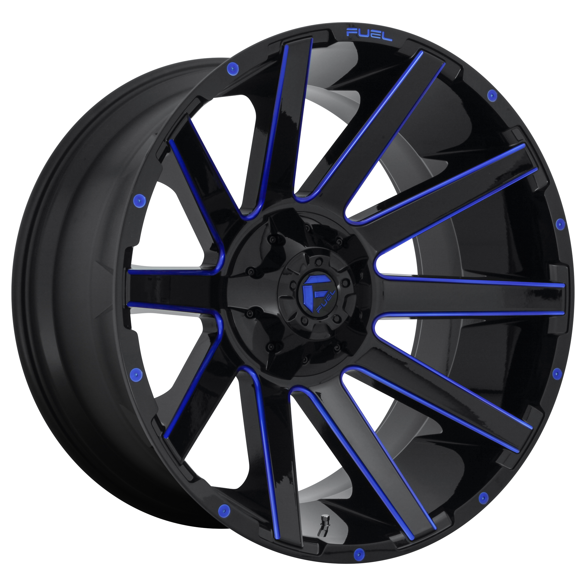 hD644.png Jantă aliaj Fuel D644 CONTRA 20X10 5x139.7 / 5x150 GLOSS BLACK W/ BLUE TINT ET -18 CB 110.1 D64420007047