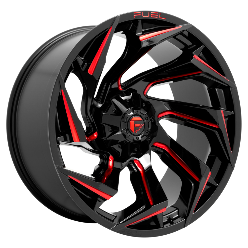 Jantă aliaj Fuel D755 REACTION 17X9 5x114.3 / 5x127 GLOSS BLACK MILLED W/ RED TINT ET -12 CB 78.1 D75517902645