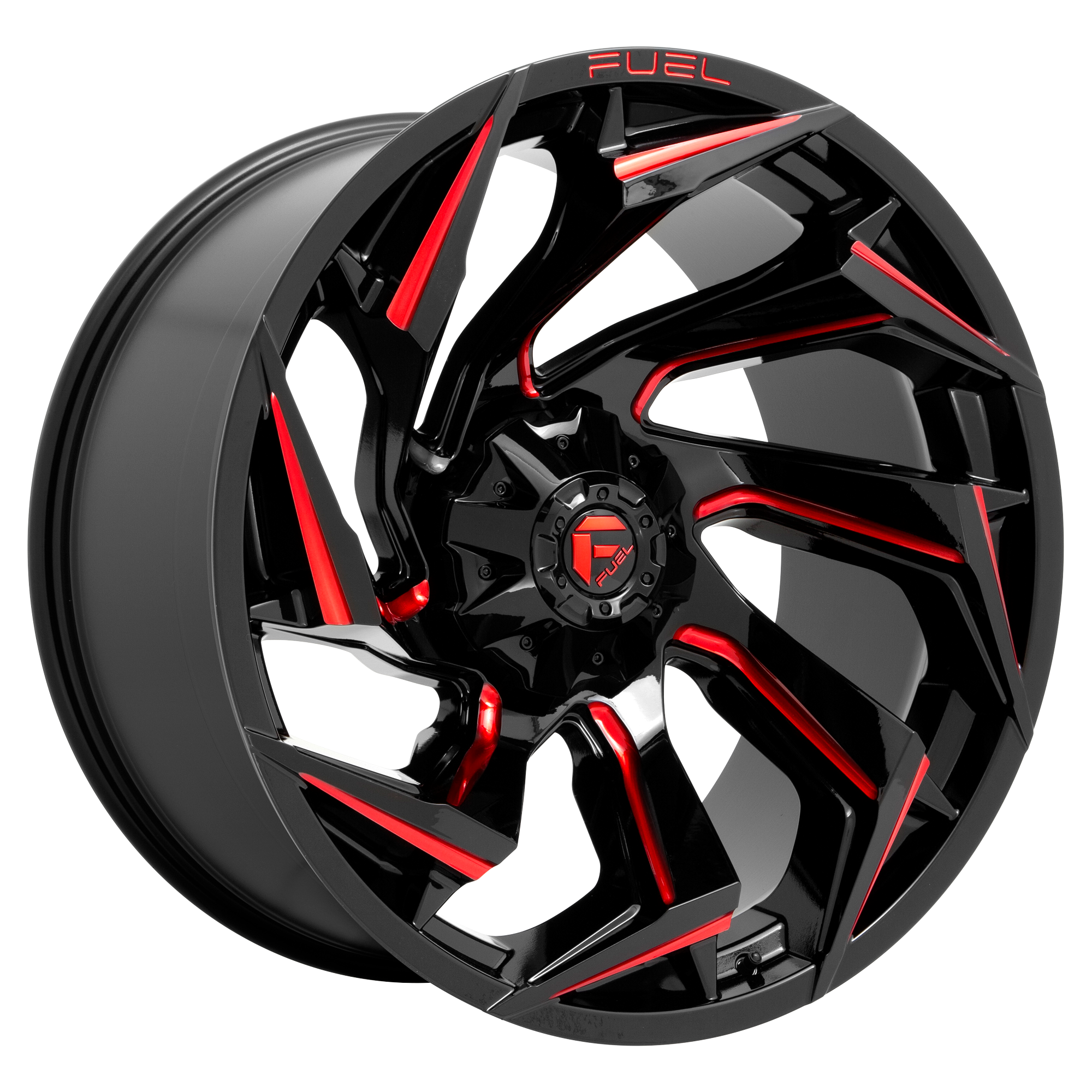 hD755-1.png Jantă aliaj Fuel D755 REACTION 17X9 5x114.3 / 5x127 GLOSS BLACK MILLED W/ RED TINT ET -12 CB 78.1 D75517902645