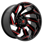 Jantă aliaj Fuel D755 REACTION 17X9 6x135 / 6x139.7 GLOSS BLACK MILLED W/ RED TINT ET -12 CB 106.1 D75517909845