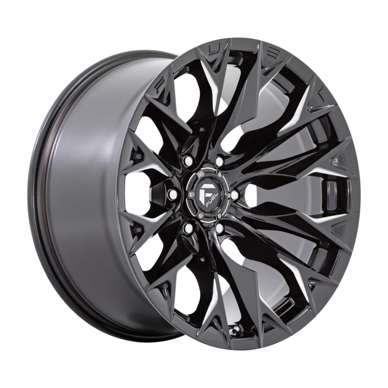 Jantă aliaj Fuel D803 FLAME 20X9 8x180 GLOSS BLACK MILLED ET 20 CB 124.2 D80320901857