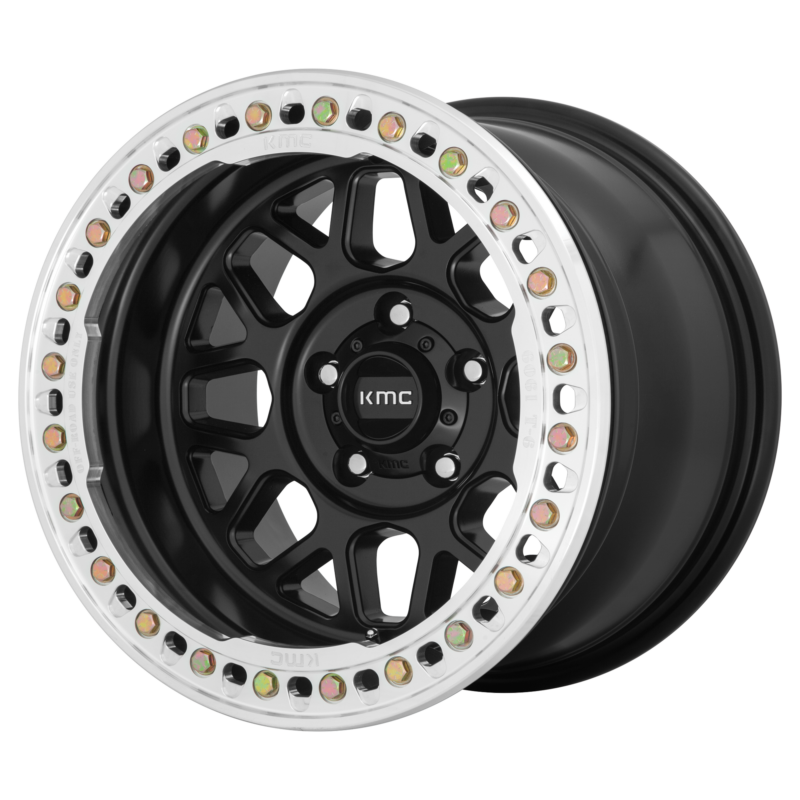Jantă aliaj KMC KM235 GRENADE CRAWL BEADLOCK 17X9 6x139.7 SATIN BLACK ET -38 CB 108 KM23579060738N
