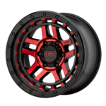 Jantă aliaj KMC KM540 RECON 17X8.5 6x139.7 GLOSS BLACK MACHINED W/ RED TINT ET 18 CB 106.1 KM54078568918
