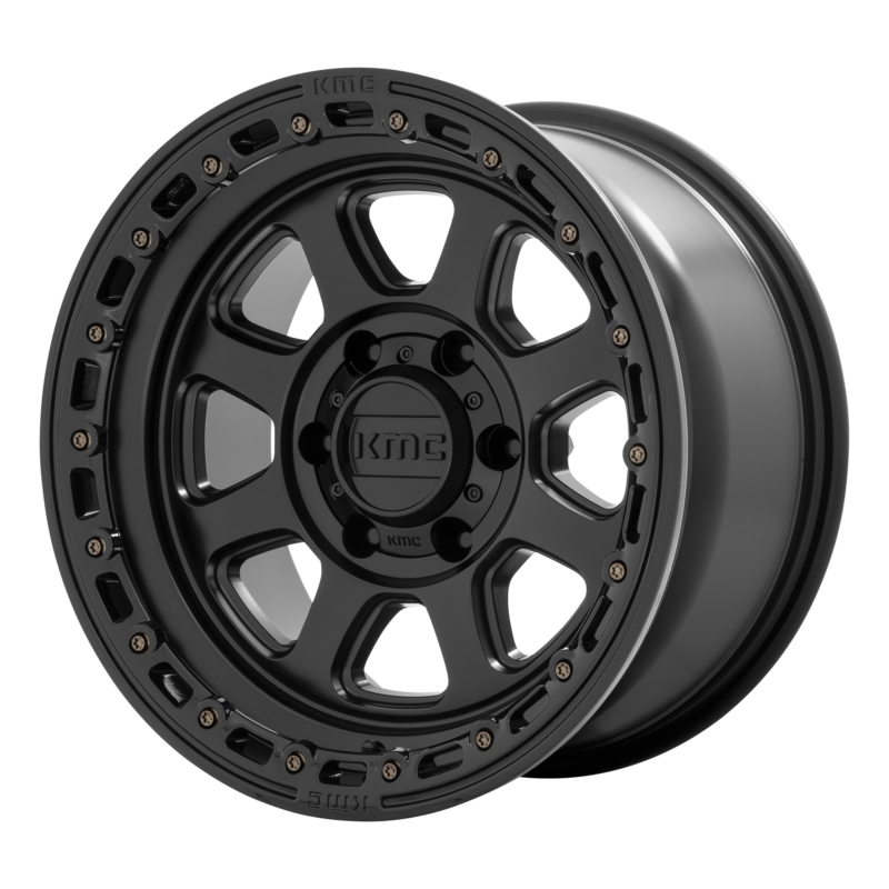 Jantă aliaj KMC KM548 CHASE 17X9 8x165.1 SATIN BLACK W/ GLOSS BLACK LIP ET -12 CB 125.1 KM54879080712N