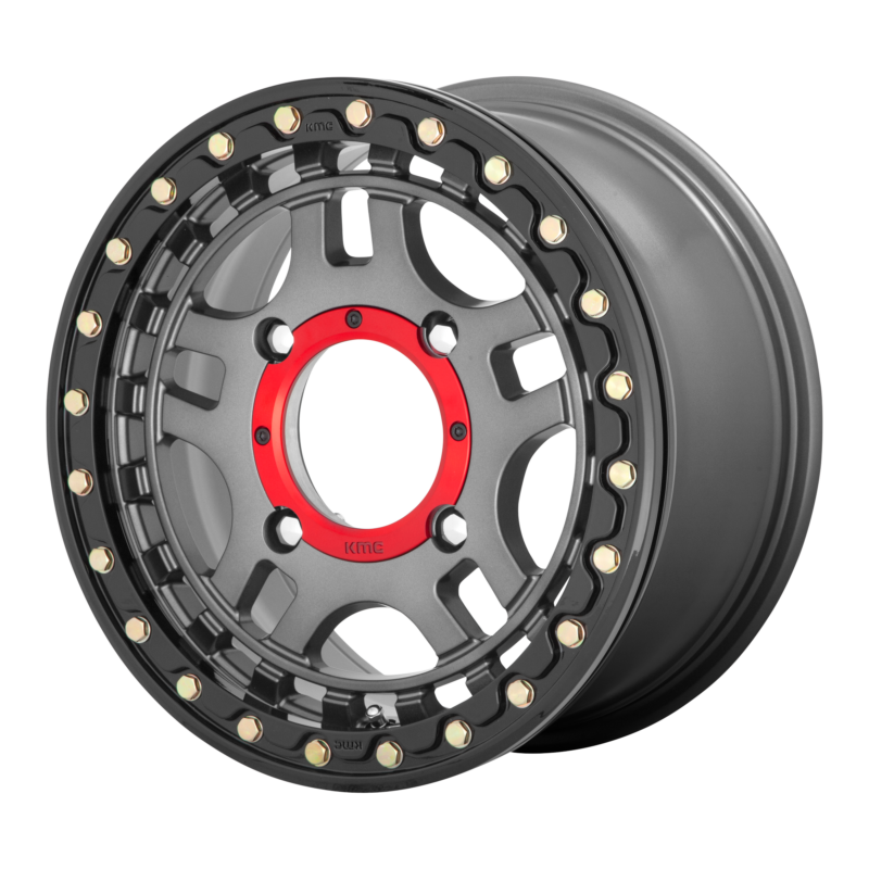 Jantă aliaj KMC Powersports KS240 RECON UTV BEADLOCK 14X7 4x137 GUNMETAL W/ GLOSS BLACK RING ET 38 CB 112.1 KS24047048438