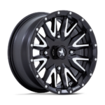 Jantă aliaj MSA Offroad Wheels M49 CREED UTV 15X7 4x156 MATTE BLACK MACHINED ET 10 CB 115.1 MA049MD15704410