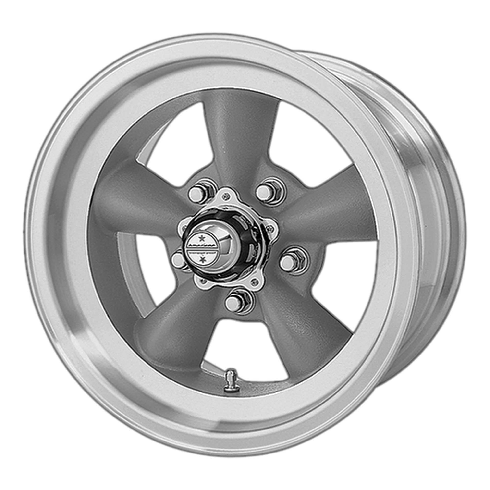 hVN1053.png Jantă aliaj American Racing Vintage VN105 TORQ THRUST D 15X6 5x114.3 TORQ THRUST GRAY W/ MACH LIP ET 4 CB 83.06 VN1055665